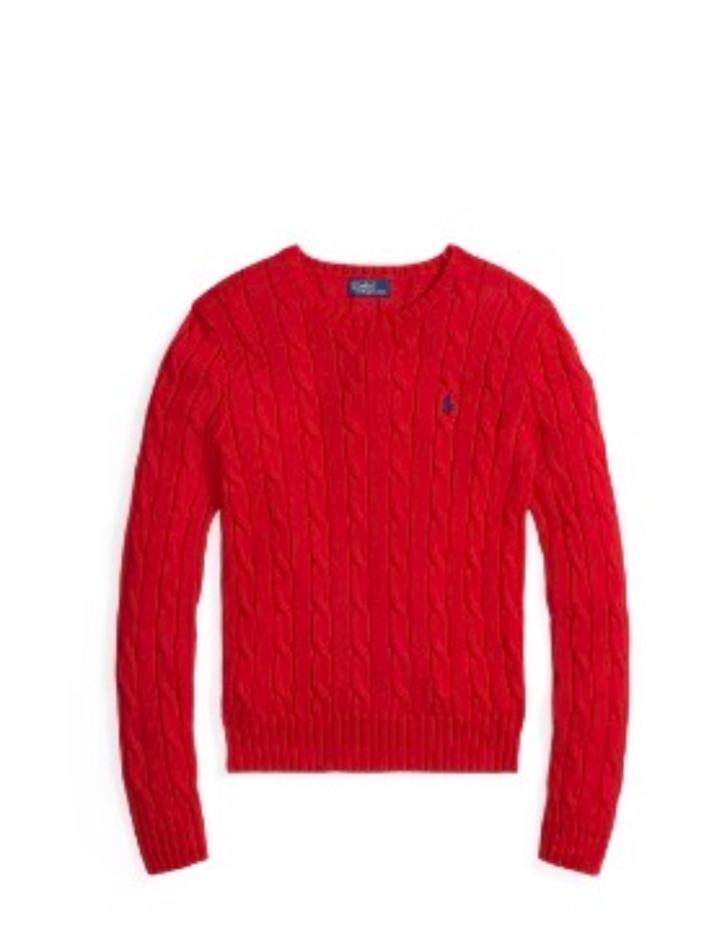 Cable Knit Cotton Crewneck